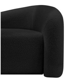 Black sofa corner detail, front